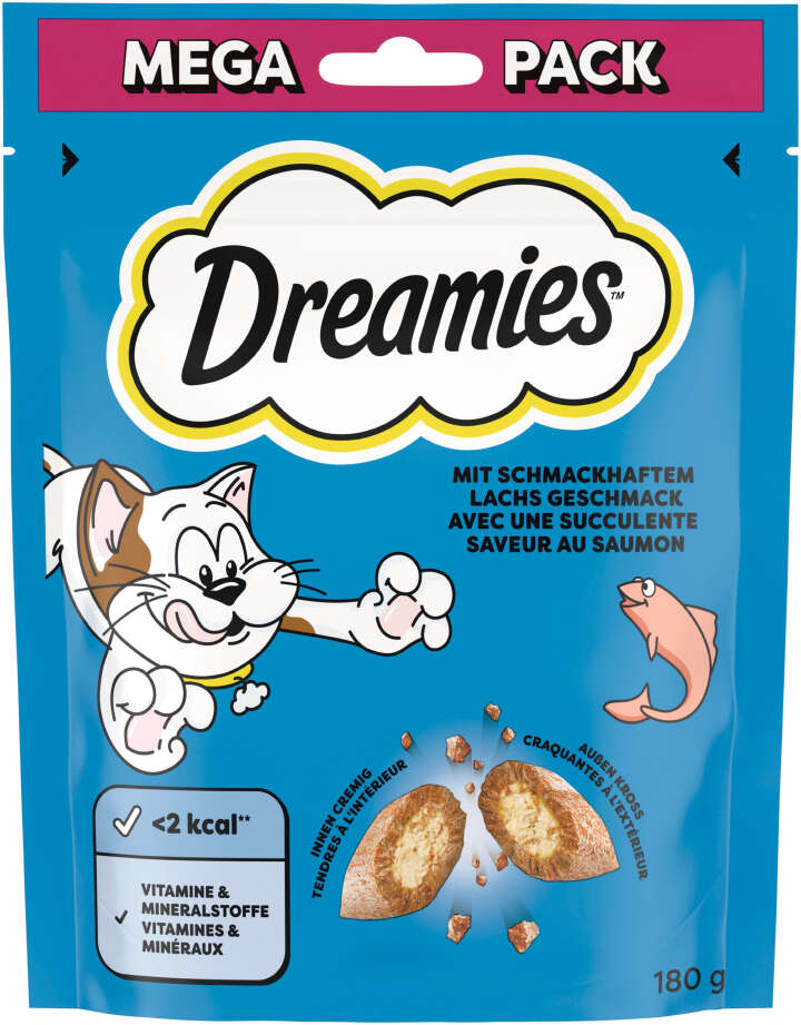 Dreamies Katzenleckerli mit Lachs Megapack 4*180g